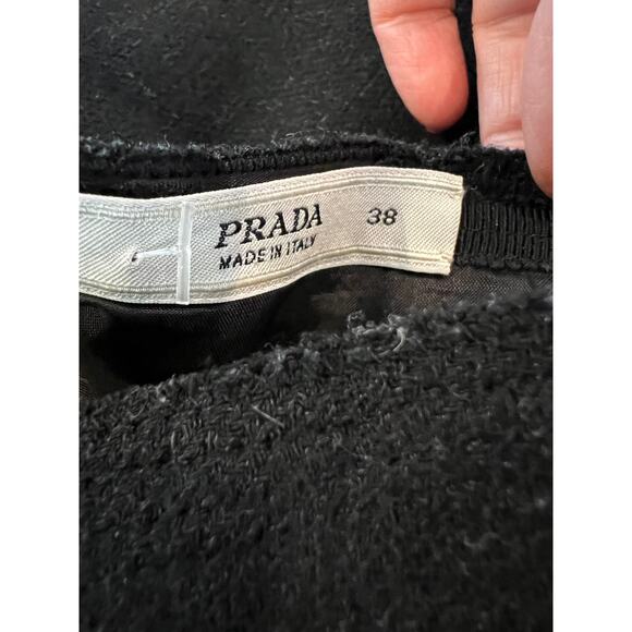 Prada Inverted Pleat Skirt Black 4 - Picture 4 of 5